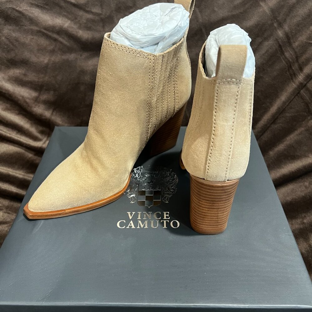 Vince Camuto Beige Ankle Booties - Picture 2 of 5